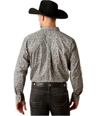 Ariat Men's Light Grey Team Kendall Classic Fit SHirt-10051987