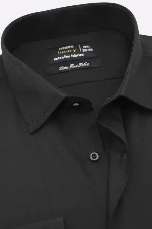 Black Dobby Textured Formal Shirt
