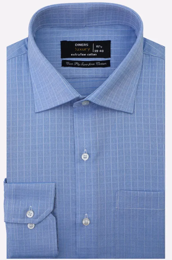 Blue Check Formal Shirt