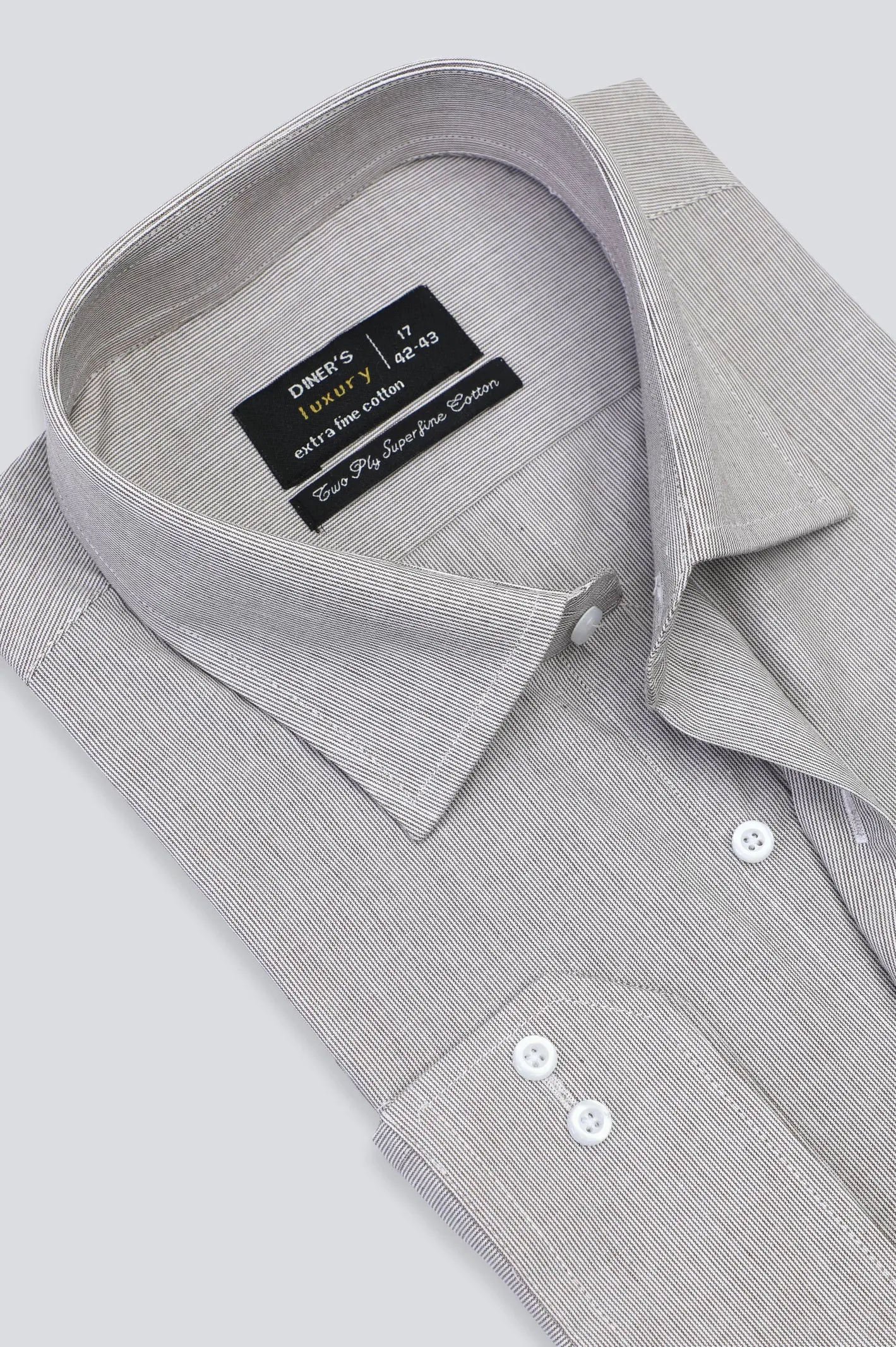 Brown Twill Textured Formal Shirt