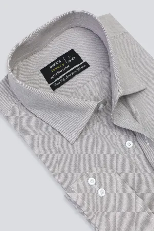 Brown Twill Textured Formal Shirt