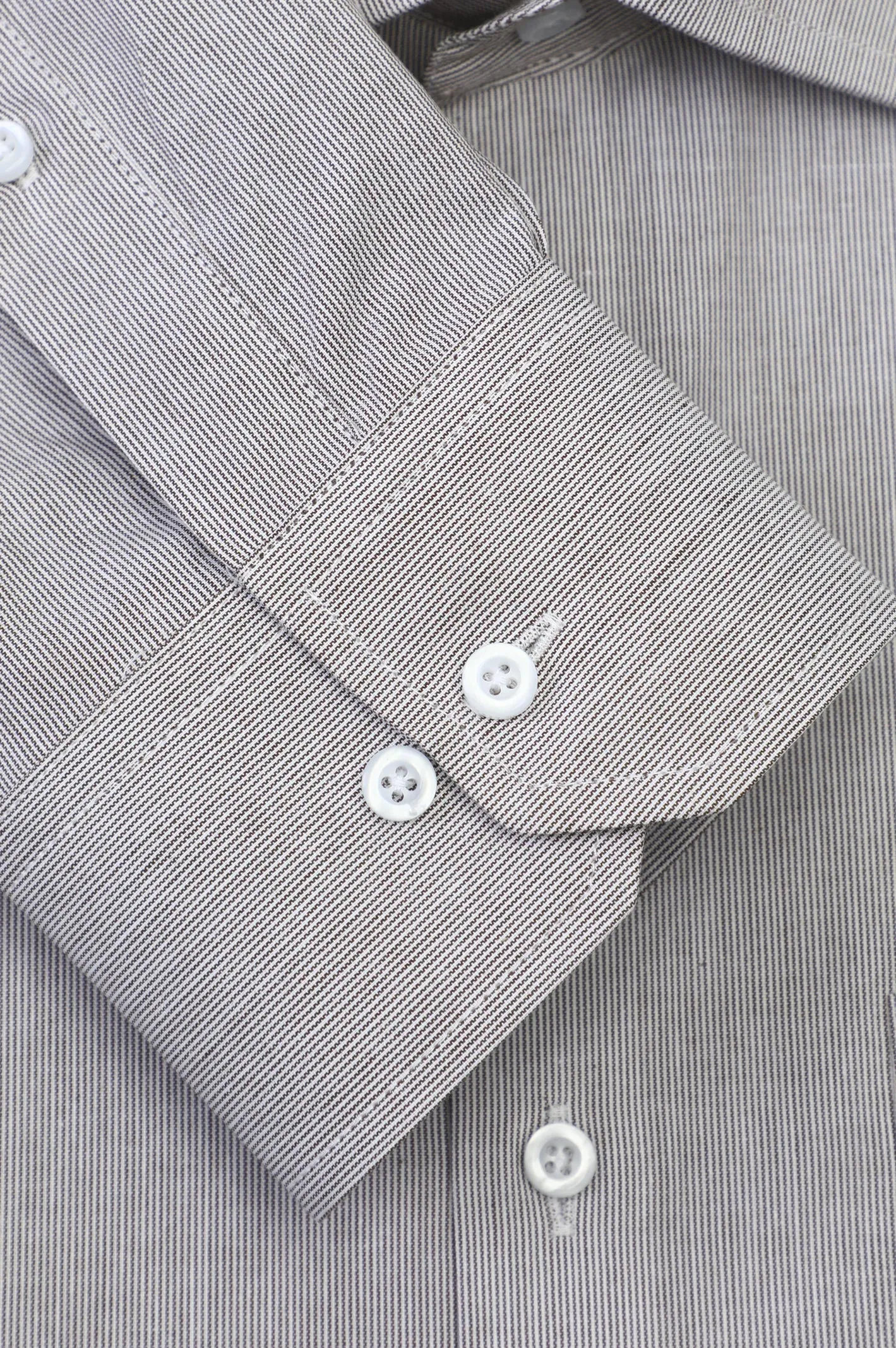 Brown Twill Textured Formal Shirt