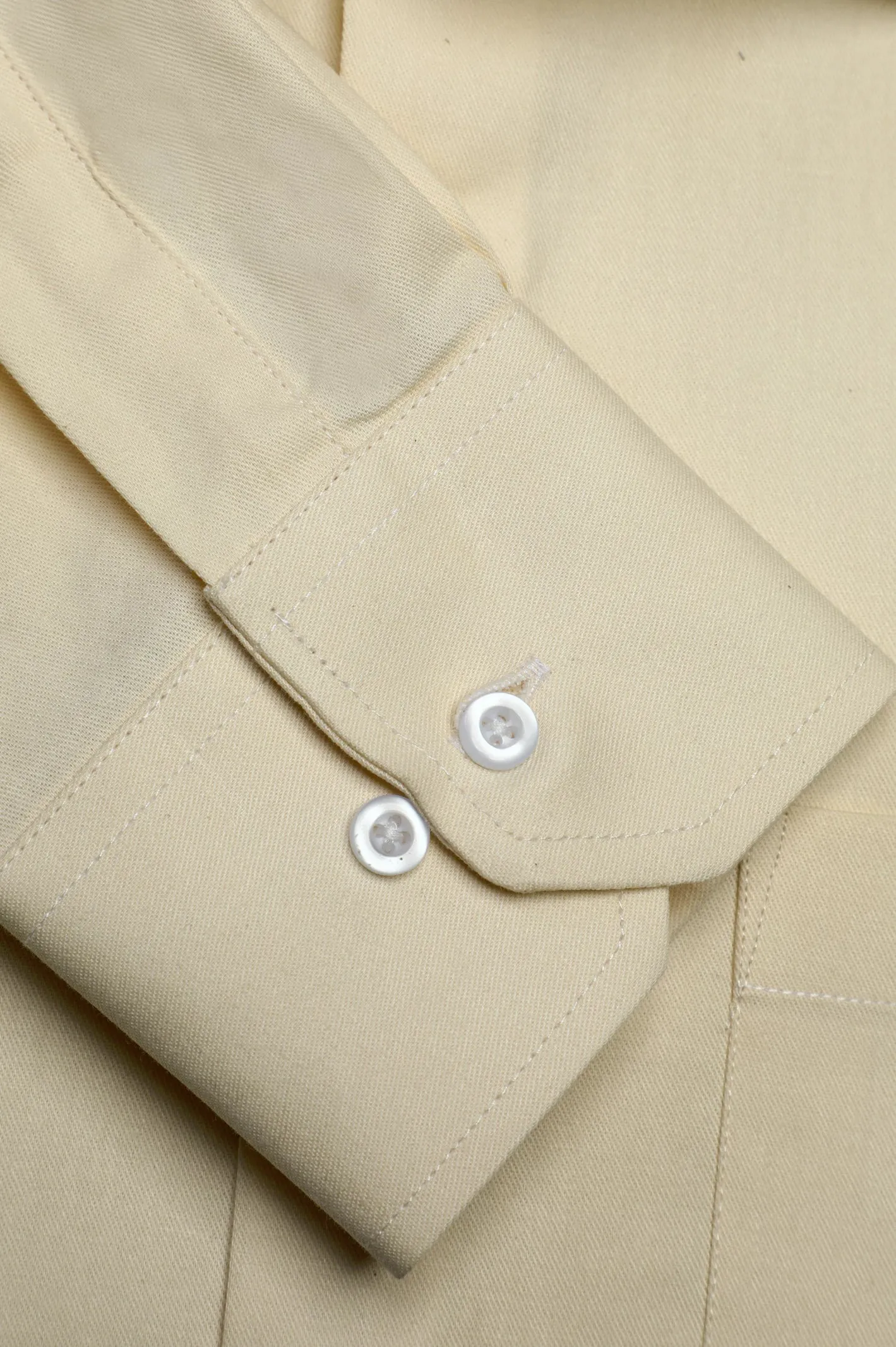 Cream Textured Formal Shirt