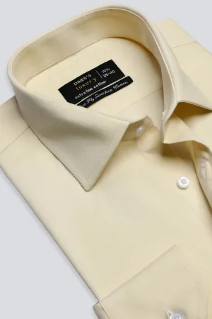 Cream Textured Formal Shirt