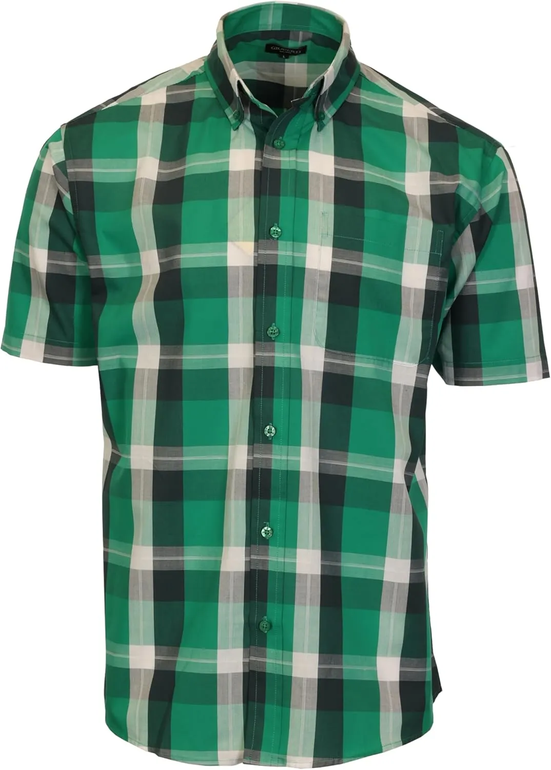 Gioberti Men's Short Sleeve Plaid Shirt