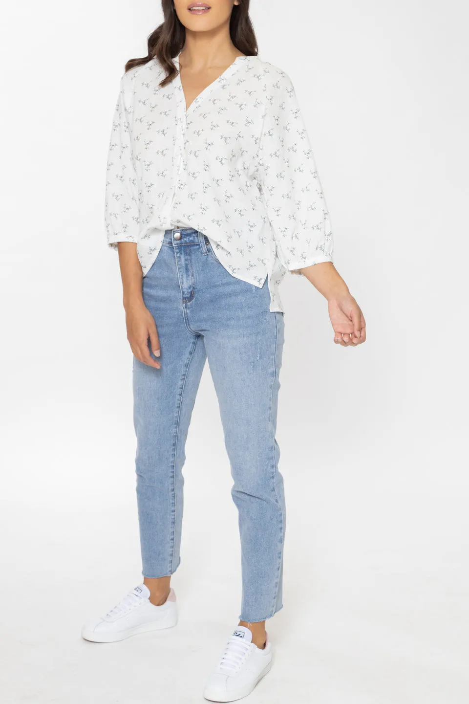 Harbour Ivory Spring Vine Raglan Sleeve Shirt