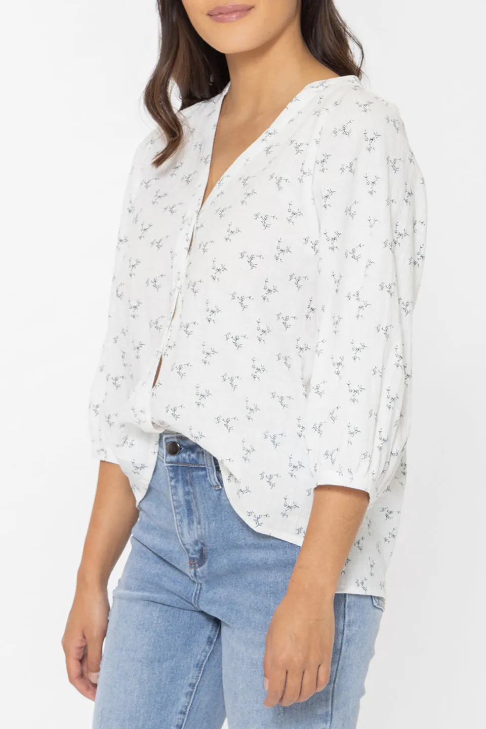 Harbour Ivory Spring Vine Raglan Sleeve Shirt