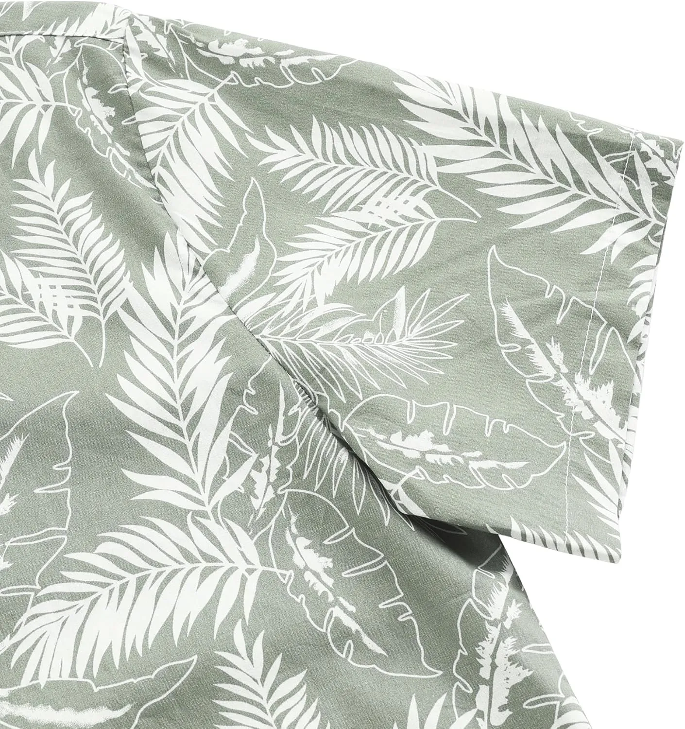 JOGAL Men's Flower Cotton Button Down Short Sleeve Hawaiian Shirt