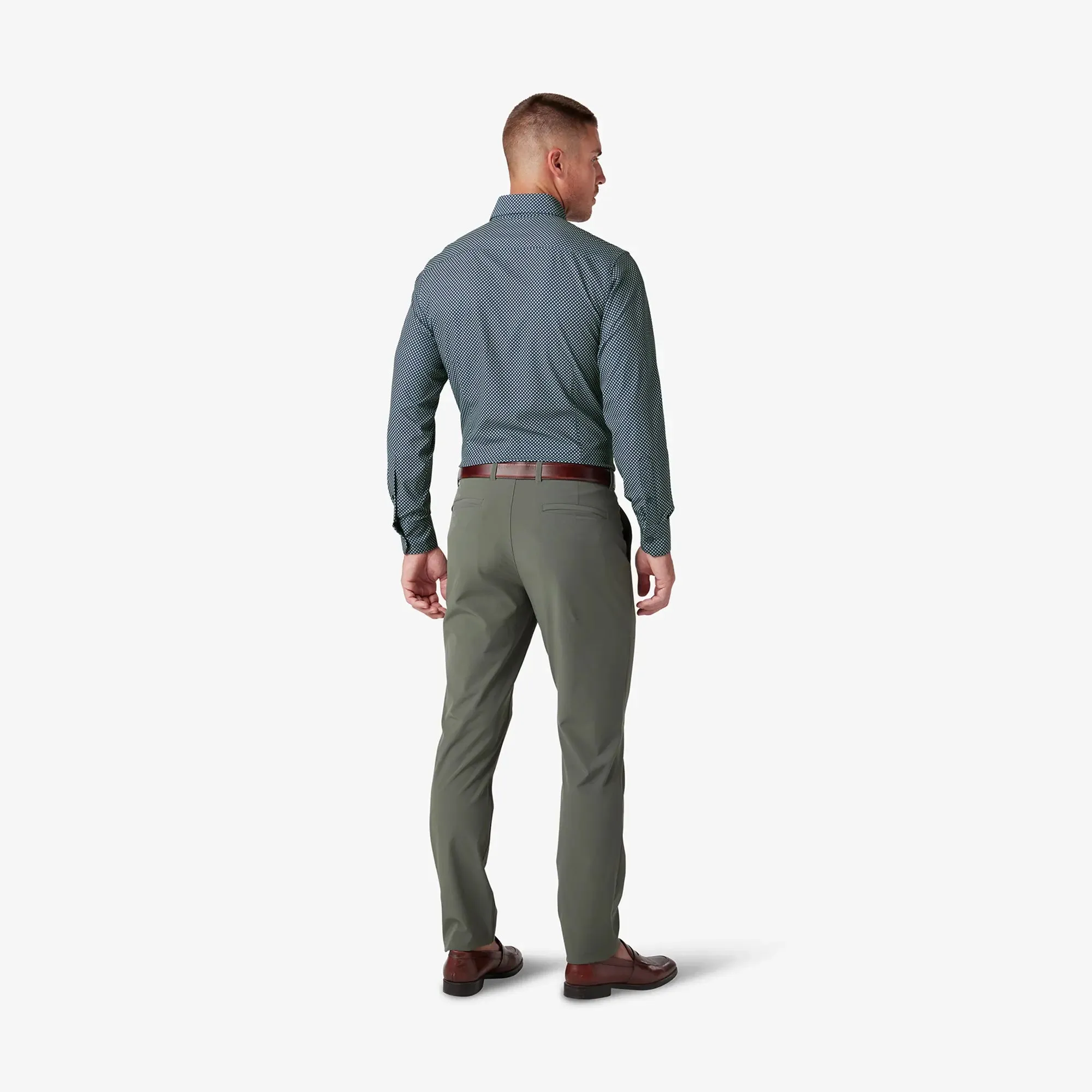 Leeward Dress Shirt - Navy Dash Repeat - Mizzen and Main