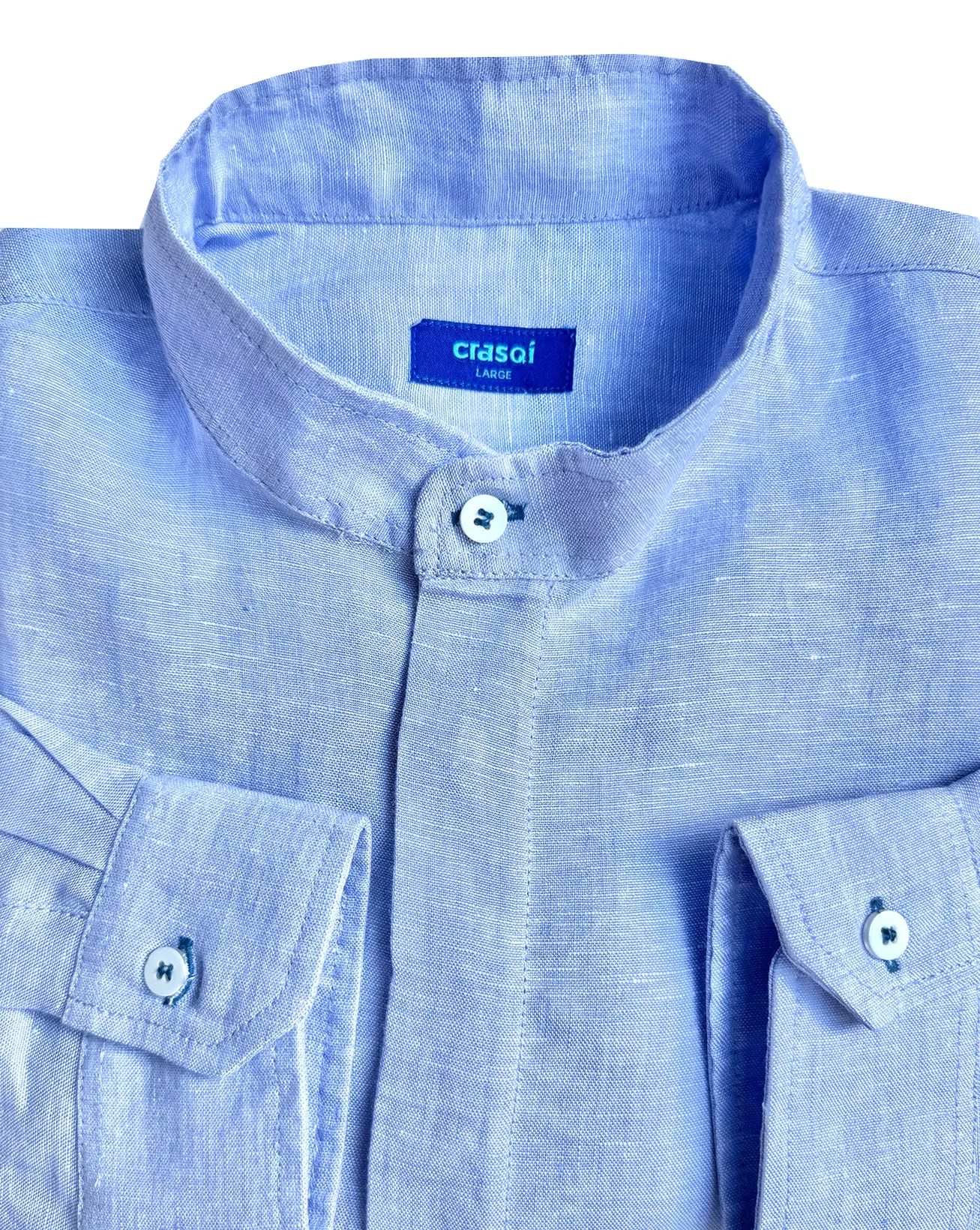 MENORCA Linen Shirt - Azul Cielo/Blue