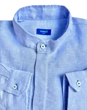 MENORCA Linen Shirt - Azul Cielo/Blue