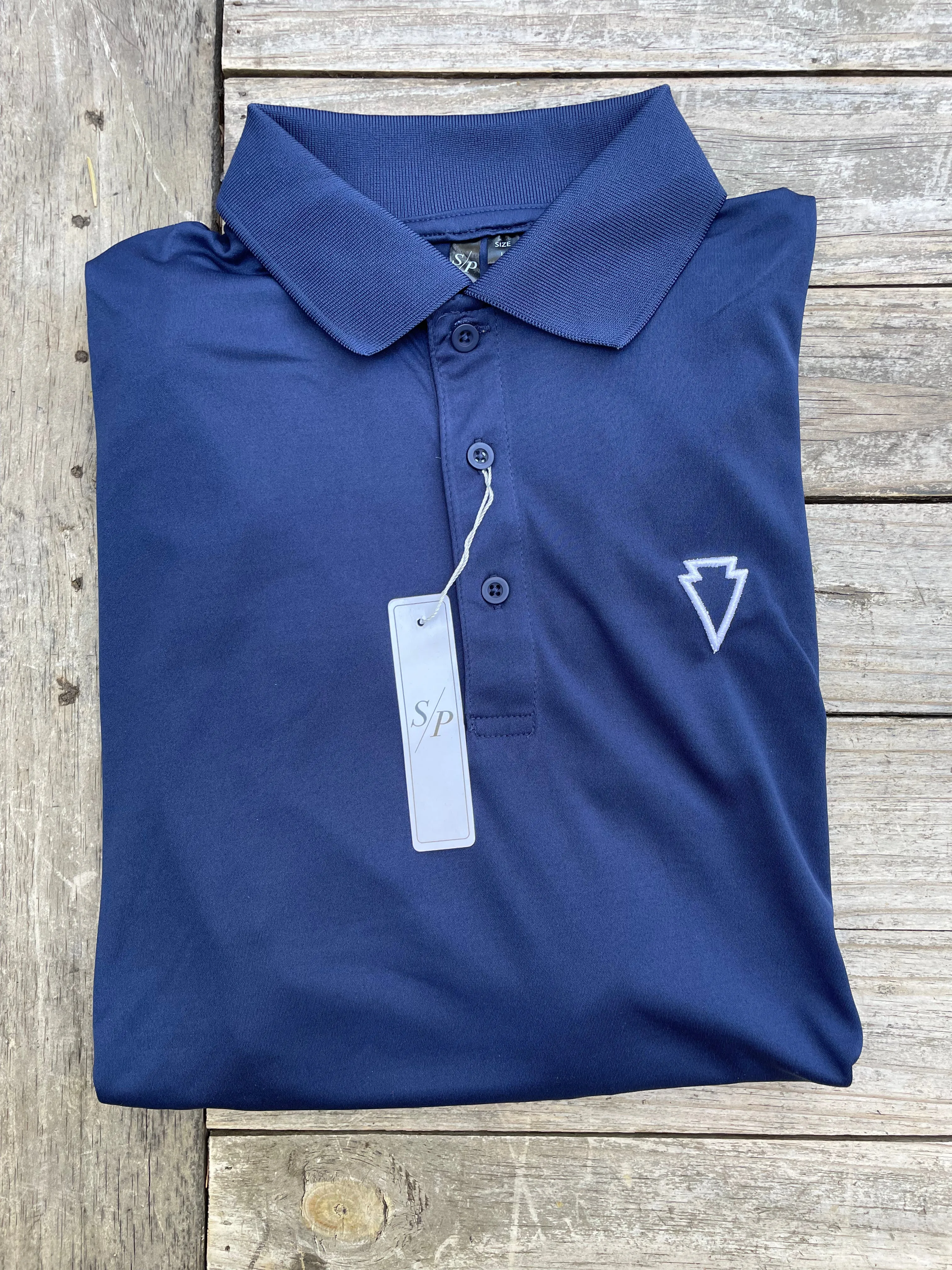 Men's Arrowhead Golf/Sports Polo- Featherlite Navy Blue