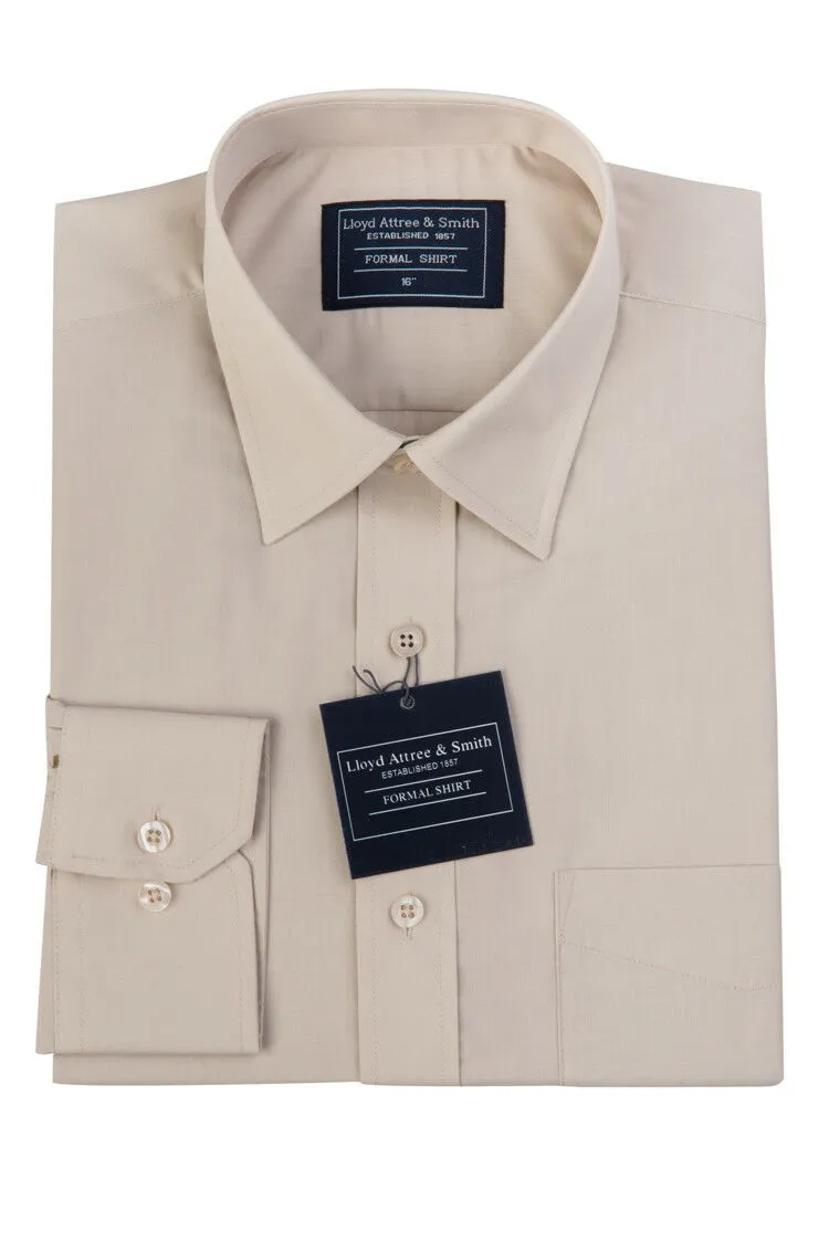 Men's Beige Formal Wedding Shirt