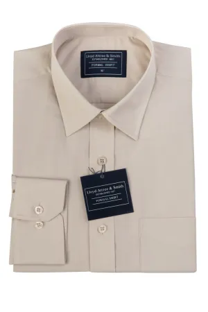 Men's Beige Formal Wedding Shirt