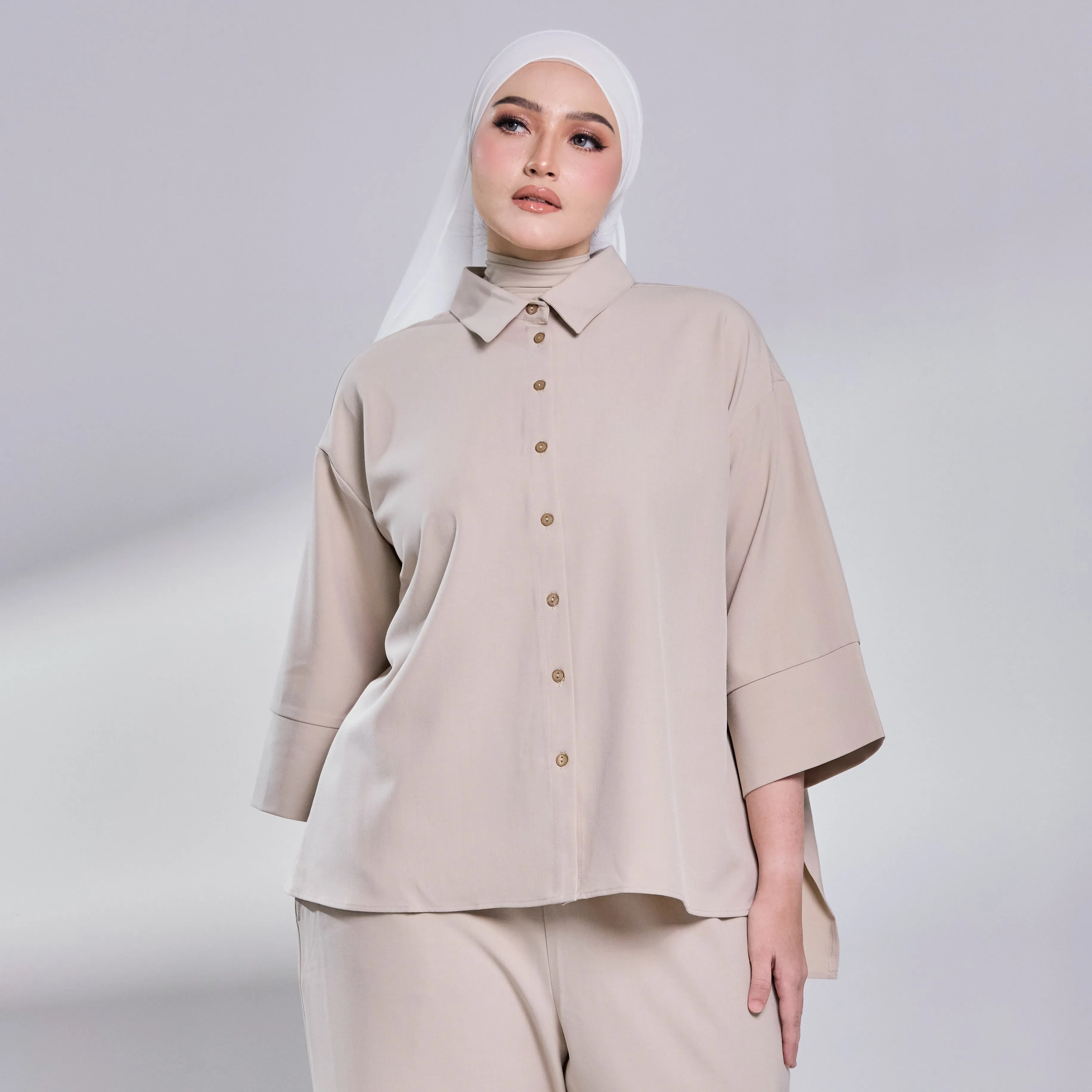 Ondara 3.0 Drop Shoulder Shirt - Beige