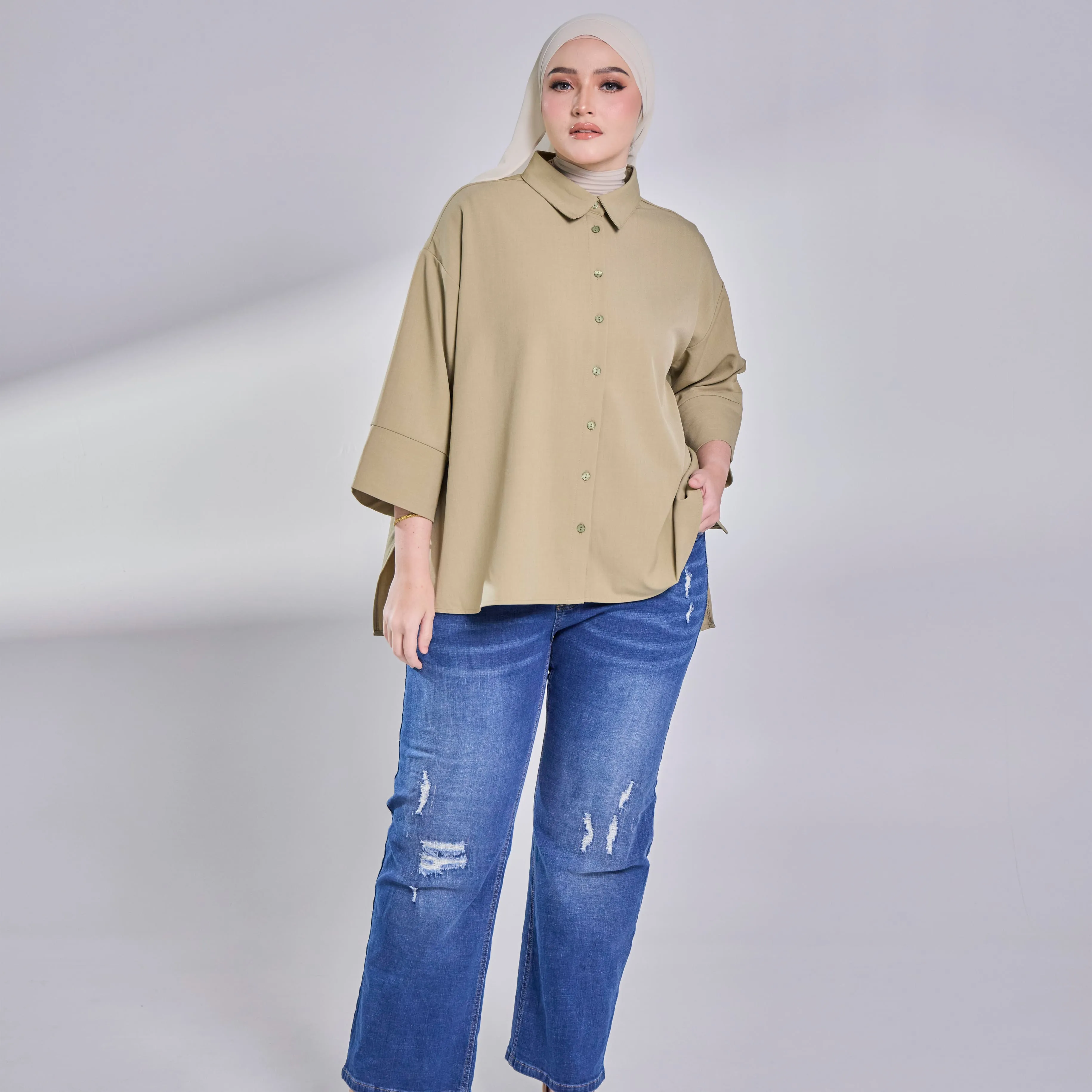 Ondara 3.0 Drop Shoulder Shirt - Heather Olive