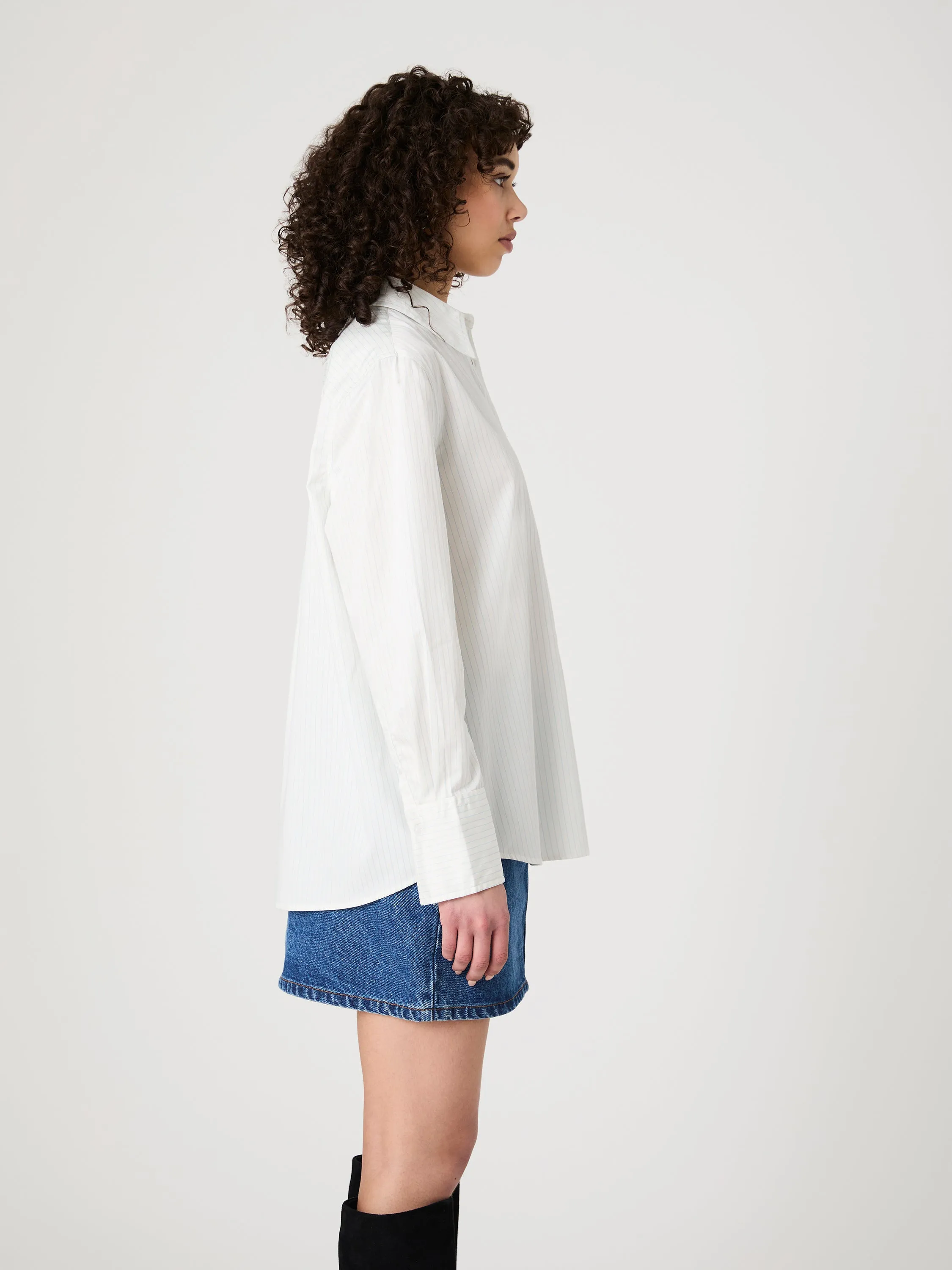 Pinstripe Poplin Button Down