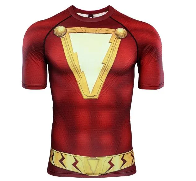Shazam Short Sleeve Compression Rash Guard