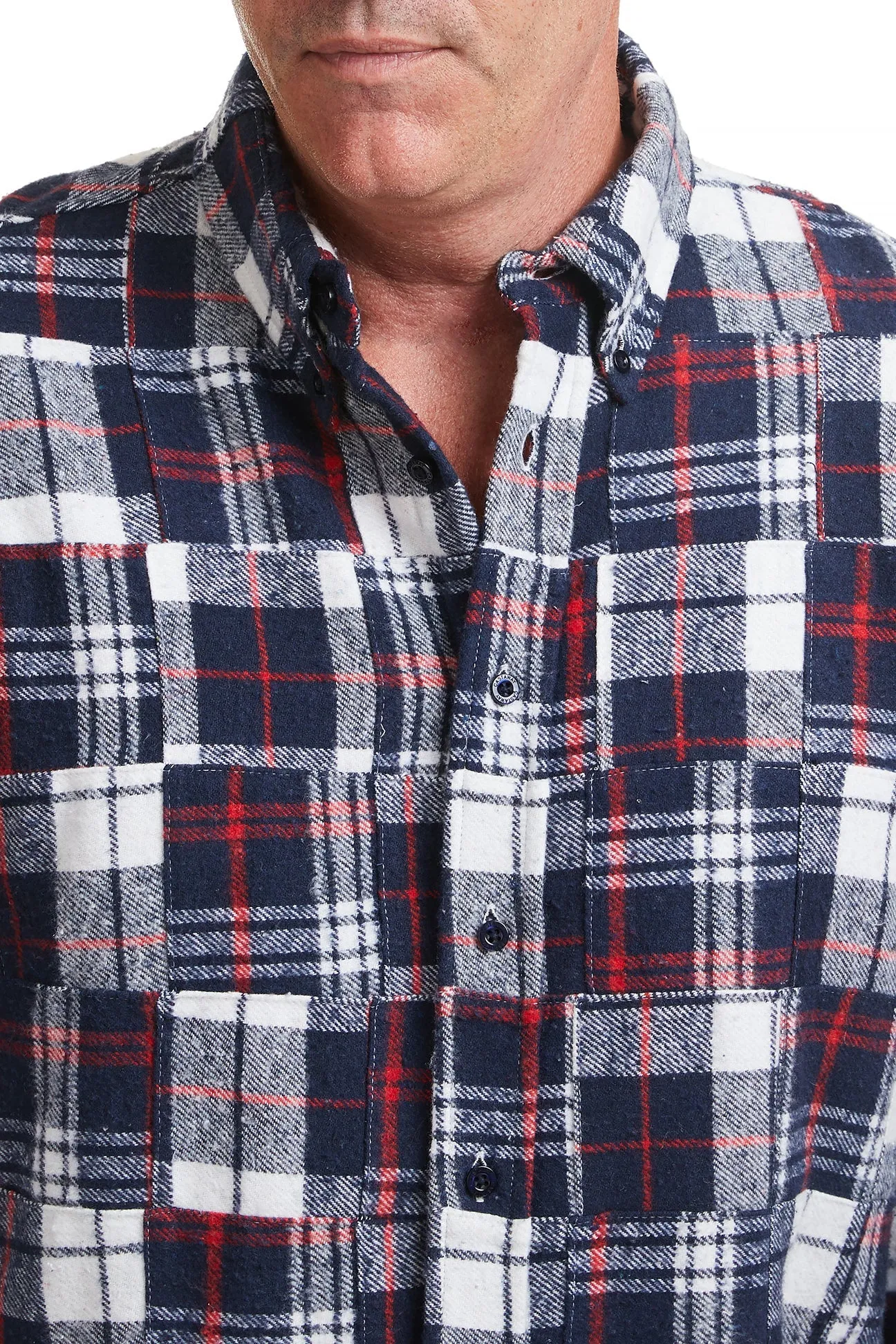 Straight Wharf Shirt Juno Patch Madras Flannel