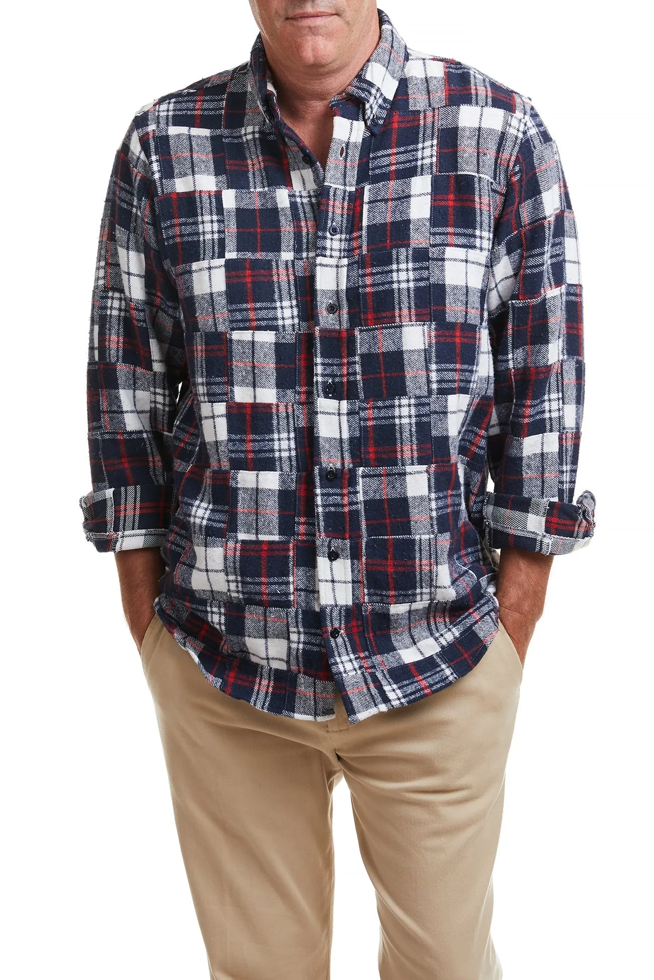 Straight Wharf Shirt Juno Patch Madras Flannel